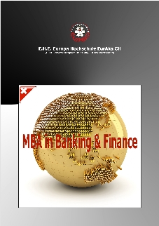 E.H.E. EurAka MBA in Banking and Finance EurAka University Postgraduate Studies Banking and Finance