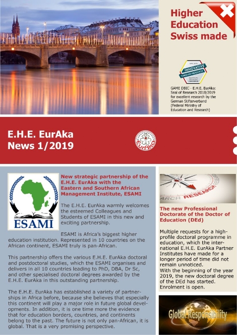 E.H.E. EurAka Newsletter 2018.4 EurAka University Breaking News